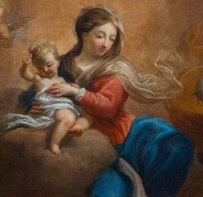 Petr Brandl – P. Marie s Ježíškem a sv. Josefem vysvobozují duše z očistce